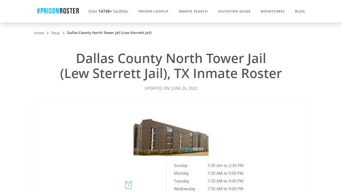 Dallas County North Tower Jail (Lew ... - Inmate Locator